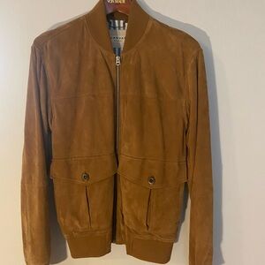 Men’s suede bomber jacket. Sz small. EUC